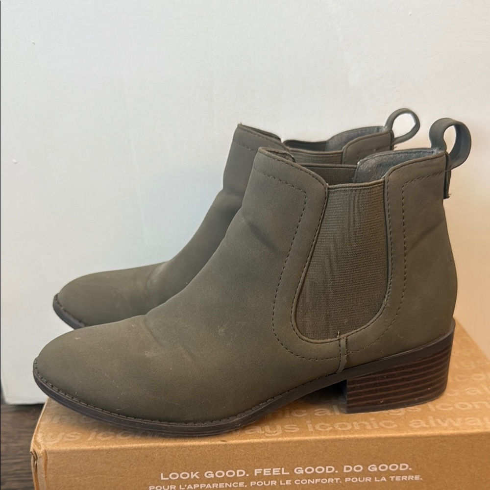 Olive Green Ankle Boots